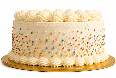 Classic Confetti Vanilla Celebration Cake