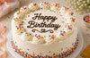 Classic Happy Birthday Vanilla Cream Cake