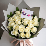 Classic White Roses Bouquet