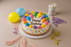 Colorful Balloon Vanilla Birthday Cake