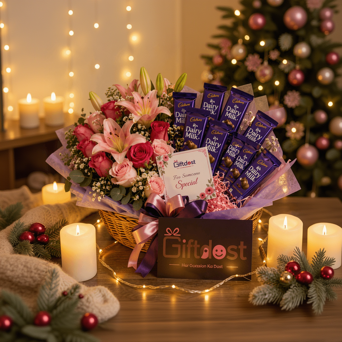 Enchanted Celebration Chocolate & Floral Hamper