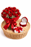 Eternal Love Red Rose Proposal Basket