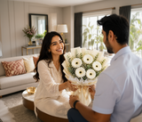 Pure White Gerbera Elegance (5 White Gerberas)