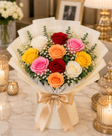 Pastel Love Bouquet (10 Mixed Roses)