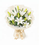 Pure White Lily Elegance (10 White Oriental Lilies)