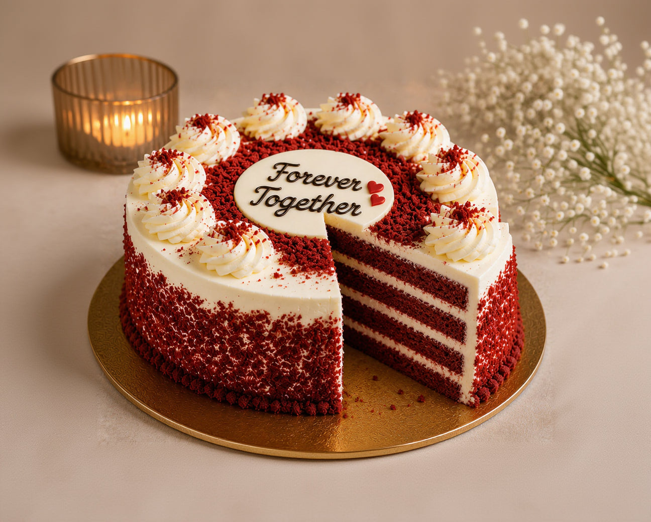 Forever Together Red Velvet Cake