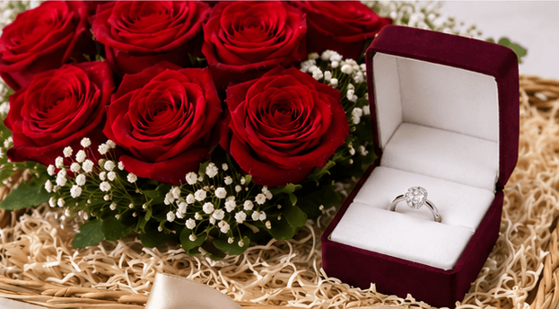 Forever Yours Proposal Rose Basket