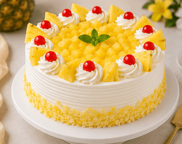 Fresh Pineapple Delight Cream Cake