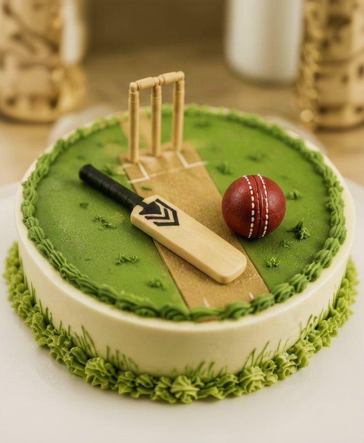 Game On Cricket Theme Birthday Cake