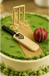 Game On Cricket Theme Birthday Cake