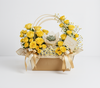 Golden Bloom Luxury Rose & Succulent Basket