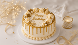 Golden Drip Celebration Cake