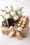 Golden Moments Rose & Ferrero Gift Basket