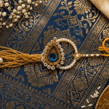 Golden Peacock Pearl Designer Rakhi
