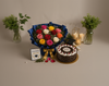 Graduation Success Cake & Mixed Roses Celebration Combo