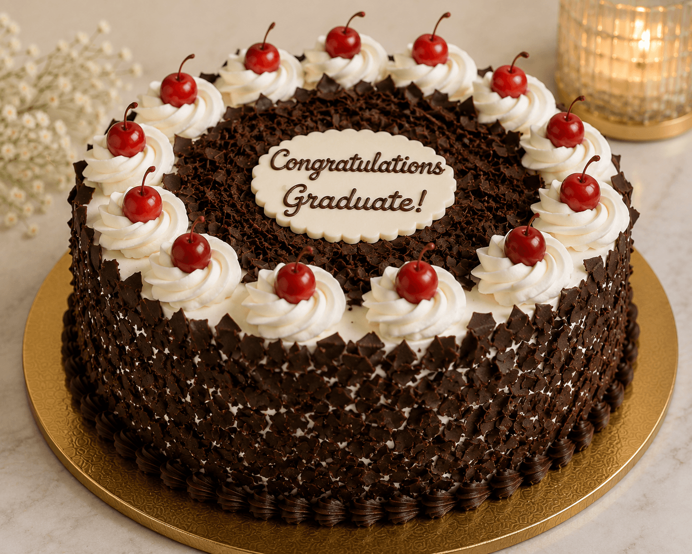 Graduation Success Cake & Mixed Roses Celebration Combo
