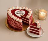 Classic Heart Red Velvet Birthday Cake
