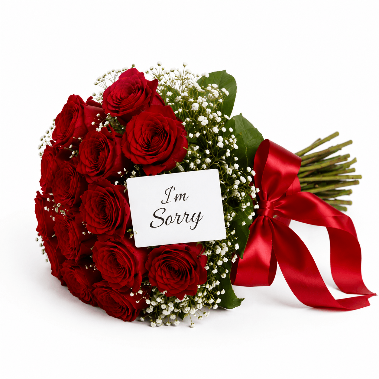 Heartfelt Apology Red Rose Bouquet