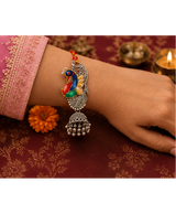 Peacock Jhumki Designer Lumba Rakhi