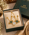 Kashmiri Peacock Eye Gold-Tone Adjustable Watch Bracelet
