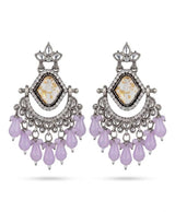 Lavender Royale Chandbali Earrings