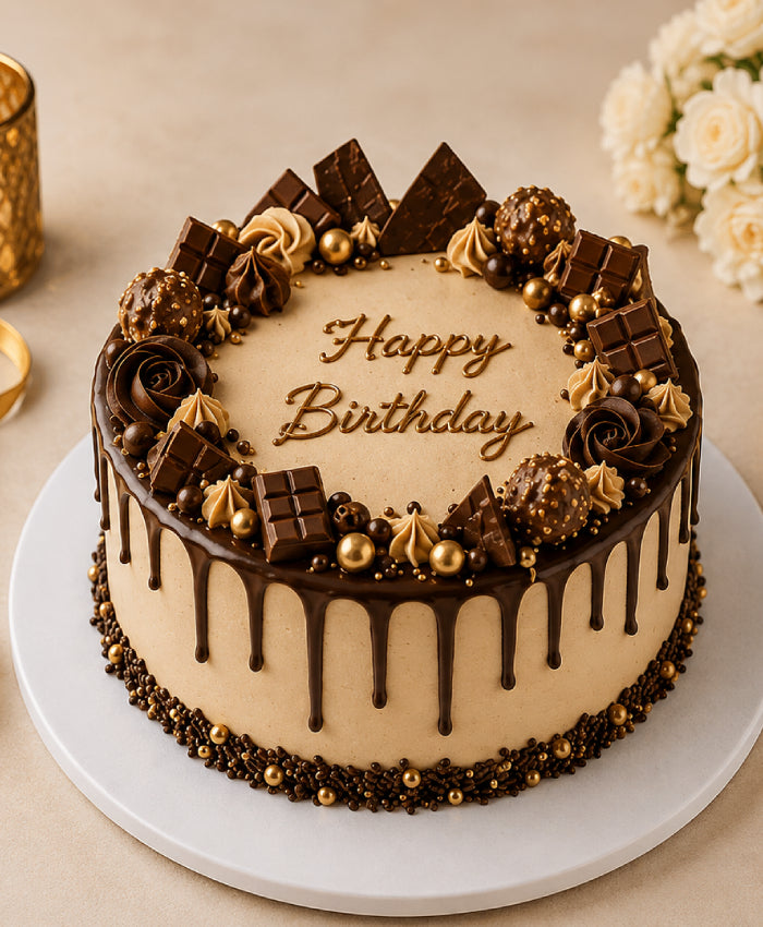 Luxury Birthday Drip Cake