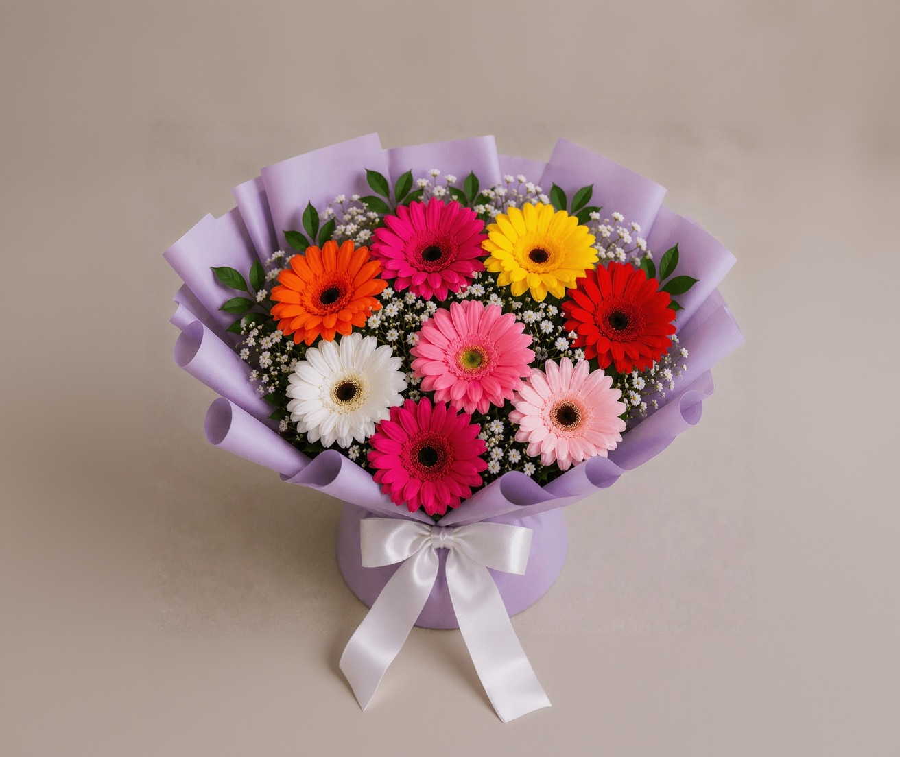Mixed Gerberas & Butterscotch Thank You Celebration Combo
