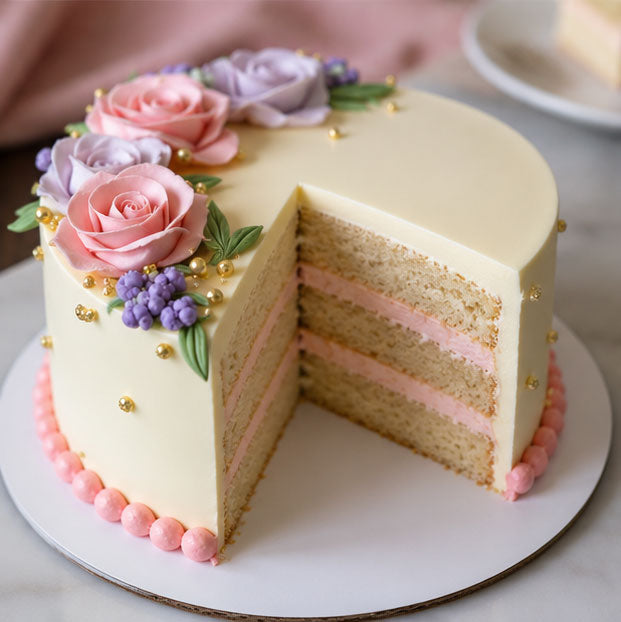 Pastel Blossom Elegance Cake