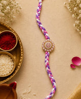 Pastel Braided Pearl Designer Rakhi