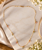 Pastel Heart Charm Gold-Tone Necklace – Delicate Everyday Jewellery