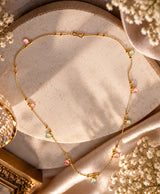 Pastel Heart Charm Gold-Tone Necklace – Delicate Everyday Jewellery