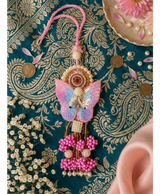 Pastel Sequin Butterfly Designer Lumba Rakhi