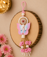 Pastel Sequin Butterfly Designer Lumba Rakhi
