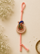 Peacock Embroidery Designer Rakhi