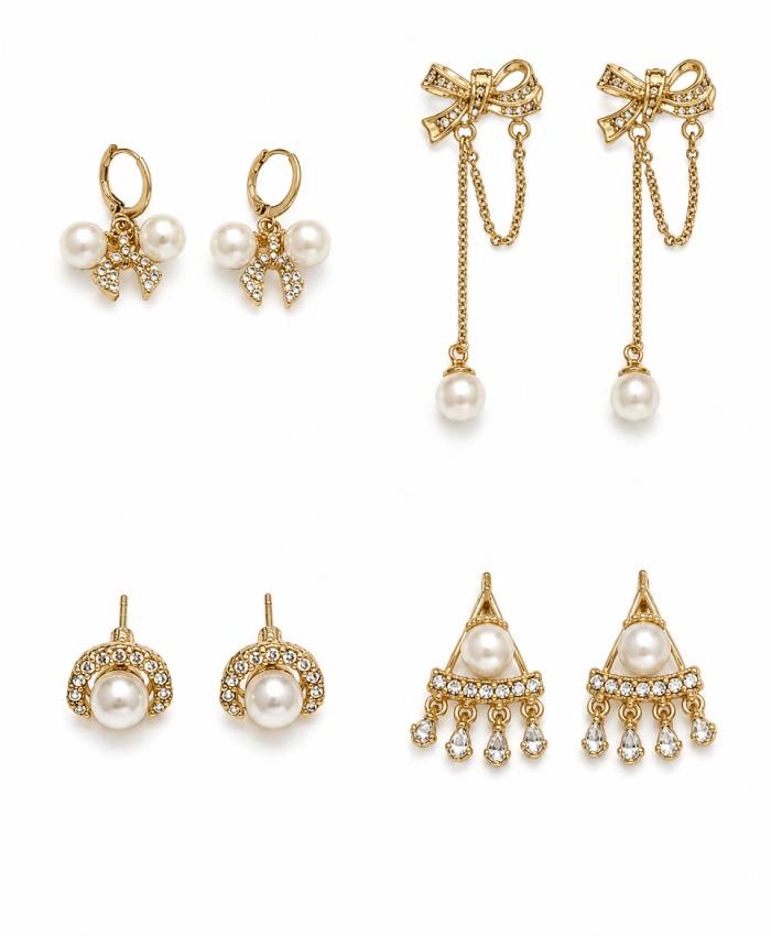 Pearl Elegance Four-Pair Earring Set