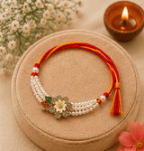 Pearl Floral Designer Rakhi