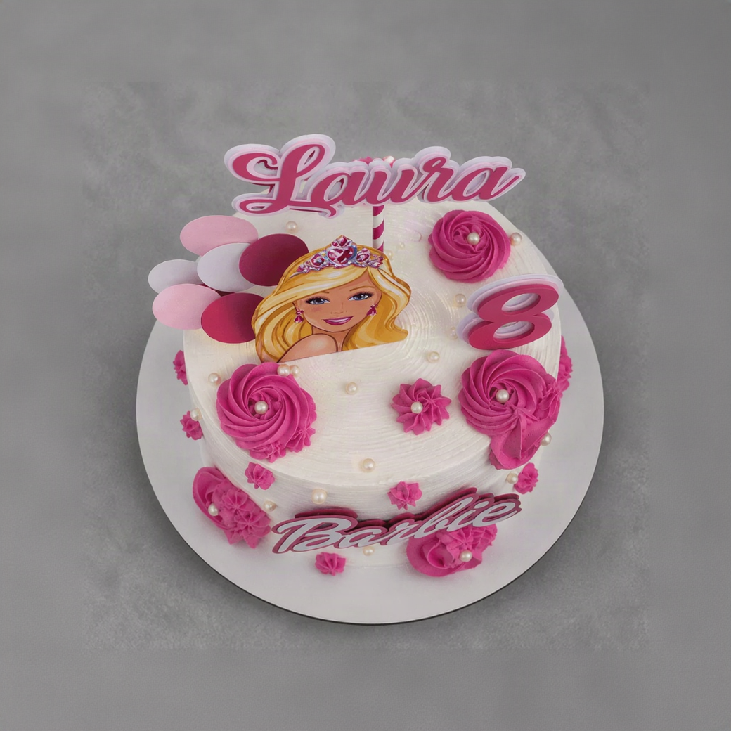 Personalized Barbie Princess Birthday Cake