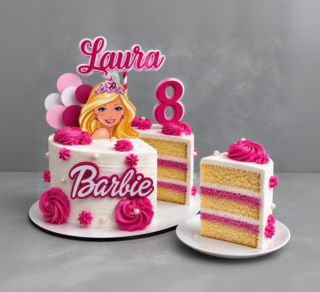 Personalized Barbie Princess Birthday Cake
