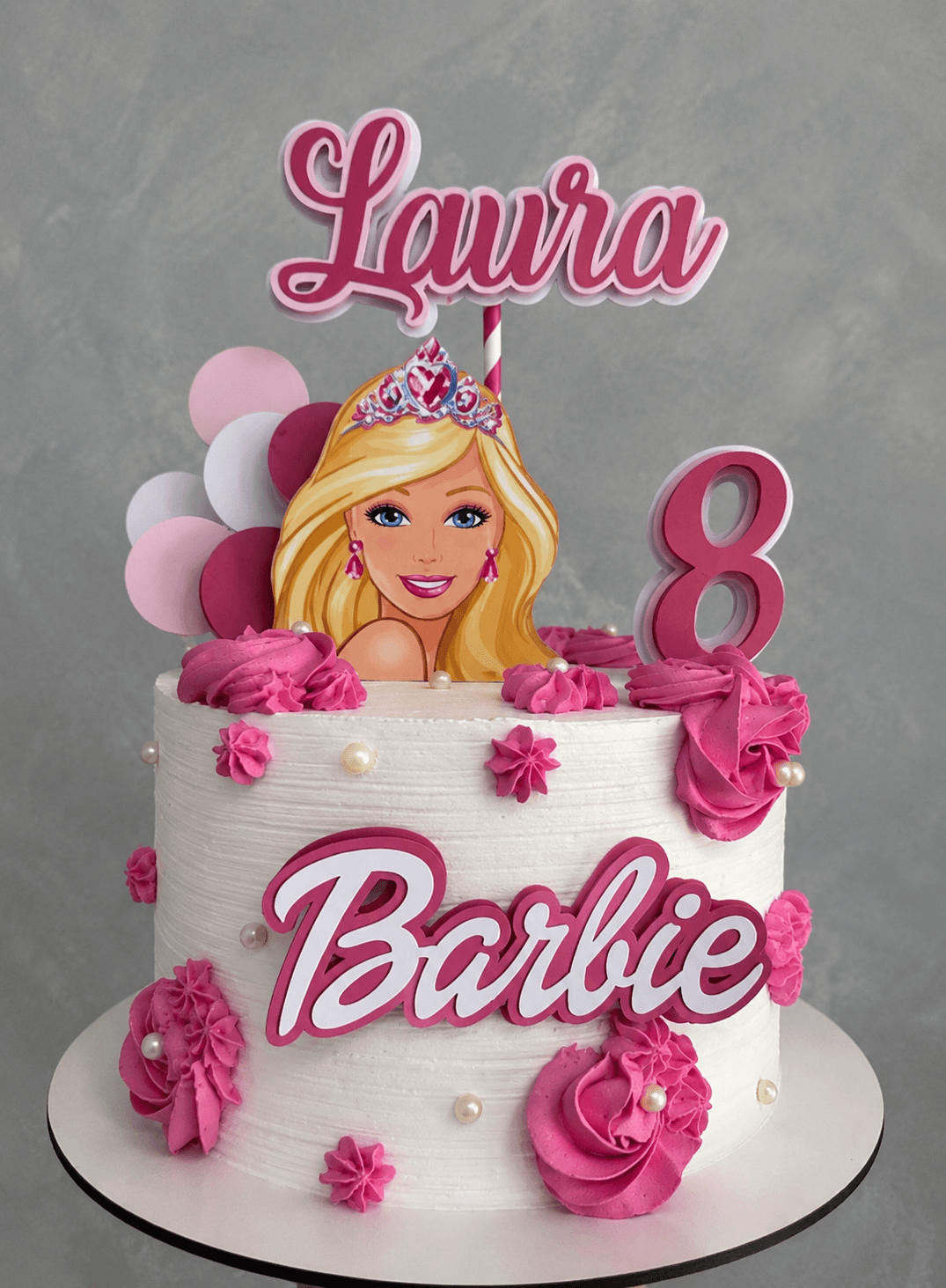 Personalized Barbie Princess Birthday Cake