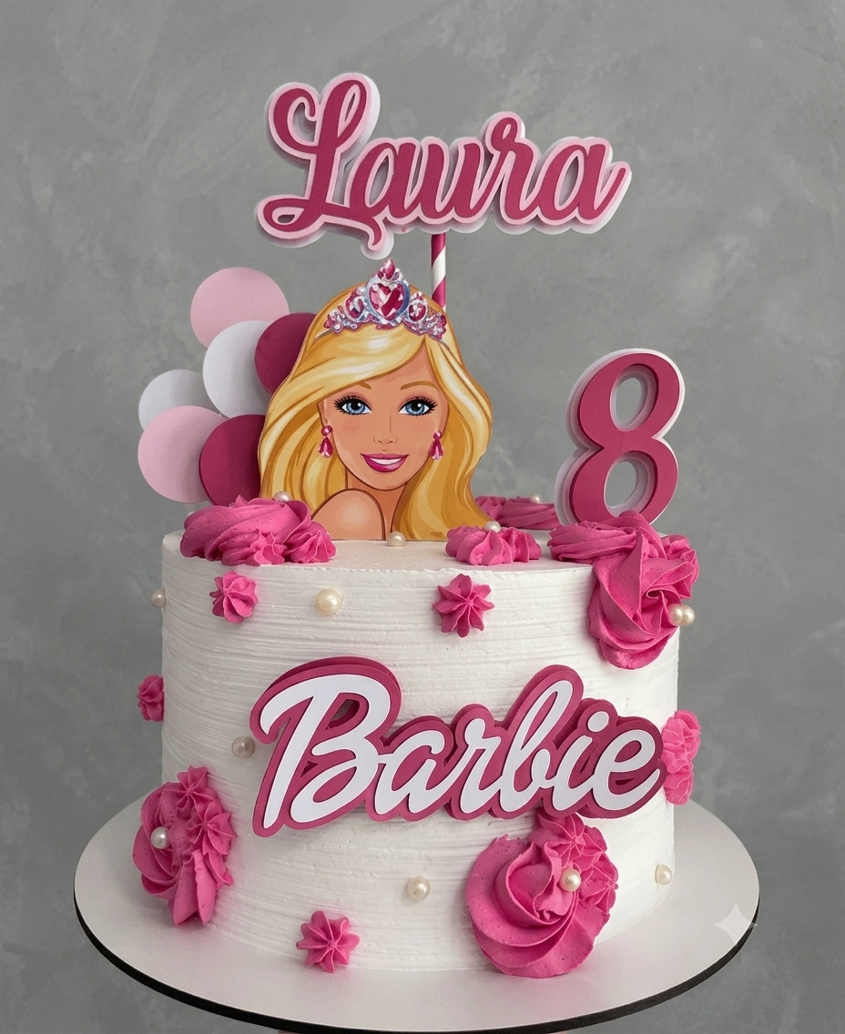 Personalized Barbie Princess Birthday Cake