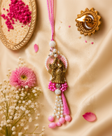 Pink Radha Krishna Designer Lumba Rakhi