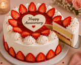 Pink Roses & Strawberry Anniversary Celebration Combo