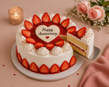 Pink Roses & Strawberry Anniversary Celebration Combo