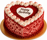 Pink Roses, White Carnations & Red Velvet Birthday Celebration Combo