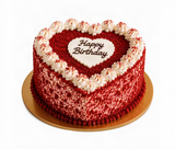 Pink Roses, White Carnations & Red Velvet Birthday Celebration Combo