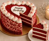 Pink Roses, White Carnations & Red Velvet Birthday Celebration Combo