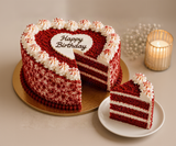 Pink Roses, White Carnations & Red Velvet Birthday Celebration Combo