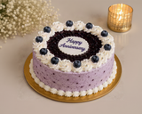 Pink Roses, White Lilies & Blueberry Anniversary Celebration Combo