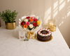Premium Mixed Roses Bouquet & Black Forest Cake Birthday Combo