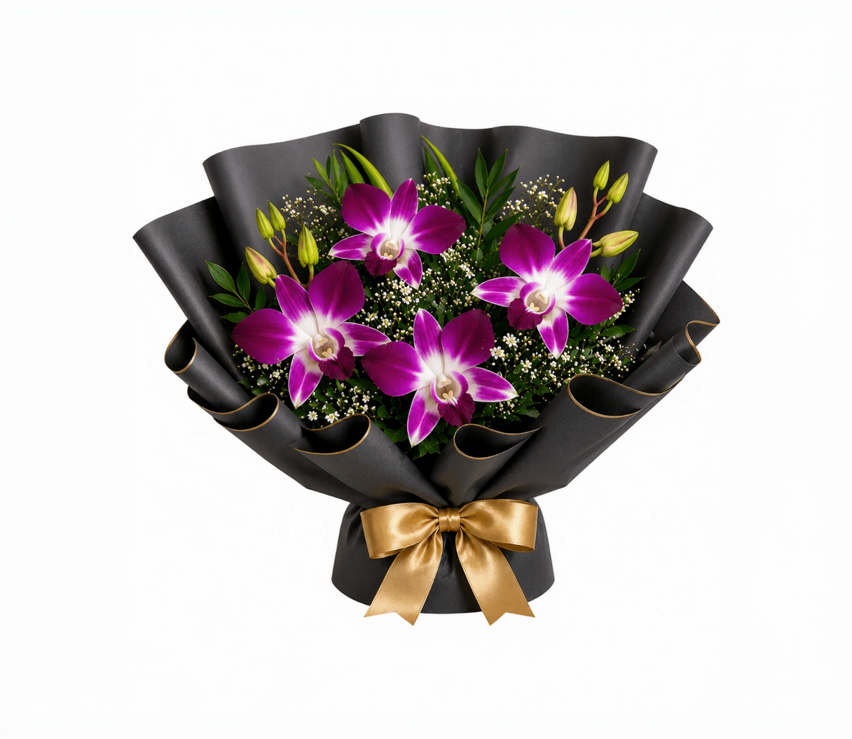 Premium Purple Orchids & Ferrero Chocolate Appreciation Combo